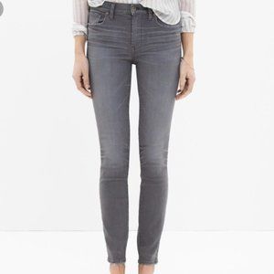 2/$50 Madewell 9" High Rise Skinny Jeans - Gray